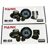 Kit Modifikasi Audio Mobil Dua Arah Berkualitas Tinggi 2 Set, Speaker Horn 6.5 Inch Daya Tinggi dan Amplifier 500W RMS untuk Pintu Depan