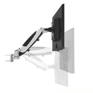 Bras de moniteur simple en aluminium blanc avec ressort à gaz, <span class=keywords><strong>pivotant</strong></span> à 360 degrés, <span class=keywords><strong>support</strong></span> de moniteur LCD réglable - Product Image 3