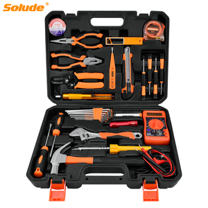 Solude Set alat perangkat keras 33 buah Tang spanner profesional Set alat mekanik baru untuk tukang listrik