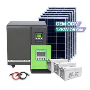 10kw Inverter Verlichting Alles In Een Fotovoltaïsche Met Kit Panelen Off Grid Farm Grid Thuisgebruik Set Zonne-Energie Energie-Opslagsysteem