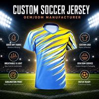 Maillot de football personnalisé à séchage rapide par sublimation, col en V, respirant, uniforme d'équipe de football pour les entraînements et les matchs