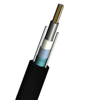 OWIRE GYXTW kabel optik 2-24C, tabung longgar pusat dengan selubung PE penggunaan luar ruangan untuk penggunaan udara pendukung mandiri