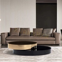 Meubles de salon Xuanzhen, table basse intelligente italienne, table centrale en métal doré, tables basses modernes en marbre de luxe