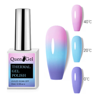 Vernis à ongles gel personnalisé à logo, effet scintillant, changeant de couleur selon la température, marque privée, haute qualité