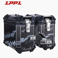 Ensemble de 3 valises de moto en aluminium robustes et améliorées, design étanche toutes saisons pour boîte arrière de moto et moto tout-terrain