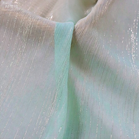 Tissu en maille Dobby côtelé 100% polyester, fil argenté, imperméable, occultant, antistatique, pour vêtements de filles