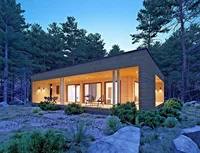 Kit de Maison en Bois Moderne de 85m² Style Écologique Préfabriqué DIY Cabane Modulaire 2 Chambres
