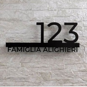 Plaques murales en métal noir de 5 pouces BUOYANT pour numéros de chambre, hôtels, bureaux, magasins, entreprises, centres commerciaux, parcs – Panneaux solides et durables - Product Image 2