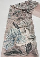Nouvelles Robes et Tenues de Soirée pour Femmes en Tissu Tricoté à Imprimé Floral, Broderie Textile d'Intérieur avec Paillettes et Rubans