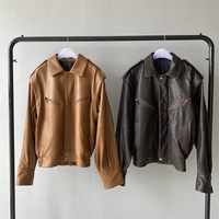 Veste de motard en cuir véritable de luxe pour femme, style bomber, avec fermeture éclair, manches amovibles, en peau de mouton véritable, personnalisable avec logo, vente en gros, collection automne