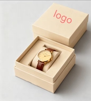 Montre-bracelet à quartz pour femme avec bracelet en maille dorée minimaliste, cadran blanc simple, boîte cadeau avec laminage mat et gaufrage
