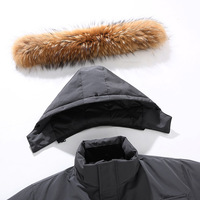 Doudoune Homme Tendance Style Canadien avec Capuche, Manteau Épais et Chaud à Grand Col de Fourrure à la Mode, Parka Unisexe Modèle Couple