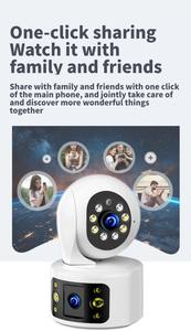 Caméra wifi connectée <span class=keywords><strong>au</strong></span> téléphone caméra ptz caméra réseau bébé double objectif - Product Image 3