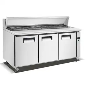 Commercial Stainless Steel Countertop Mini Buffet Refrigerated Display Cooler Containers Salad Bar