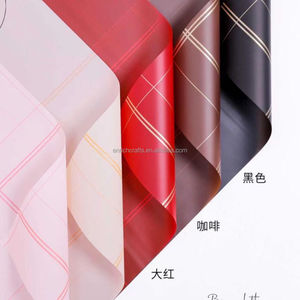 Commercio all'ingrosso di materiali floreali grande griglia ispessita negozio di fiori regalo regalo di carta da imballaggio papel coreano - Product Image 2