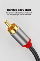 Câble audio stéréo Type-C USB vers double RCA mâle XLR, gaine en PVC, coque en alliage, plaqué or