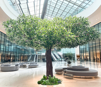 Matériau artificiel de haute simulation personnalisé olivier pour l'aménagement paysager décoration 10 pieds à feuilles persistantes grands arbres artificiels olivier