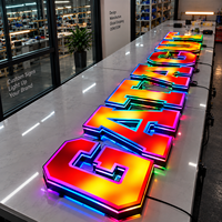 En gros, lettres lumineuses LED, enseignes commerciales, logo métallique 3D personnalisé pour l'image de marque commerciale des devantures de magasins, centres commerciaux et lieux de divertissement