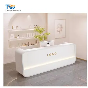 High Quality Simple Modern Customized Clothing Shop Beauty Salon Reception Desk For Hair Salon And Nail Shop