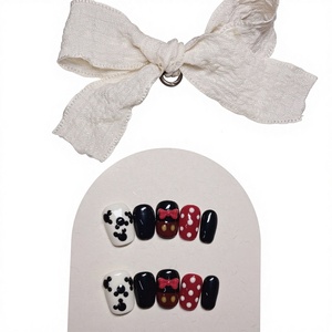 127 ชิ้น ลายการ์ตูนน่ารักสำหรับตกแต่ง<span class=keywords><strong>เล็บ</strong></span> ฤดูใบไม้ร่วง/ฤดูหนาว สินค้ามาใหม่ ต้องมี! <span class=keywords><strong>เล็บ</strong></span>ปลอมทรงเหลี่ยม <span class=keywords><strong>ก</strong></span>ดติดง่าย ใช้ซ้ำได้ ทำด้วยมือ - Product Image 1