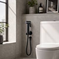 Alat Semprot Toilet Duduk Stainless Steel 304 Terlaris, Sistem Bilas Tekanan, Gagang Kamar Mandi, Dua Warna, Shattaf