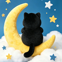 Grande peluche chat noir de 40 cm, poids 451 g, cadeau d'anniversaire, compagnon câlin, peluche chat noir douce