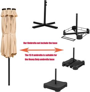 Paraguas ovalado doble de 450x260cm, la mejor calidad, superventas, paraguas de jardín para <span class=keywords><strong>patio</strong></span> al aire libre con luz LED solar para negocios - Product Image 3