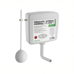 Caja de válvula de descarga neumática externa con botón externo para tanque de inodoro - Product Image 3
