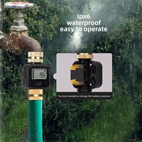 Vanne de contrôle d'eau en laiton pour maison intelligente avec minuterie, étanche IP55, écran LCD, contrôle par application, programmation, connecteur de tuyau d'eau PC