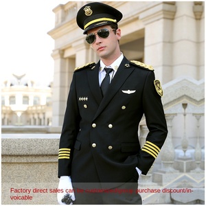 Aviation Capitaine Homme pilote Uniforme Printemps et Automne Propriété Etiquette Veste de Sécurité - Product Image 2