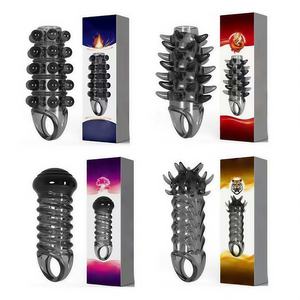 Bestseller Hochwertige TPE Silikon Dildos Wieder verwendbare <span class=keywords><strong>extra</strong></span> gepunktete Weich gummi Penis Kondom - Product Image 2