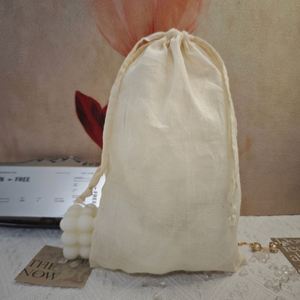 Custom Logo Printed Cotton Linen for Shoe <b>Clothes</b> Hat <b>Storage</b> High End Drawstring Cotton Dust Pouch - Product Image 2