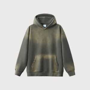 Sudadera con Capucha Retro de Gran Peso con Lavado Ácido y Bordado Personalizado al por Mayor, Sudadera con Cremallera Extra Grande de Primera Calidad - Product Image 1