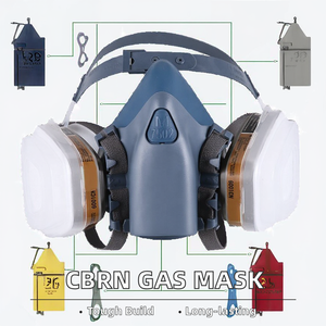 Masker Taktis Setengah Wajah Silikon Hitam yang Dapat Digunakan Kembali untuk Anak-anak dengan Filter CBRN, Tabung Oksigen Optimal, Pelindung NBC Nuklir, dan Pelindung Mata Air Mata untuk Anak-anak - Product Image 3