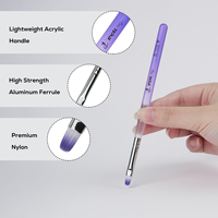 Pinceaux à gel pour ongles de qualité supérieure, couleur dégradée, ensemble de pinceaux à ongles personnalisés en Kolinsky/Nylon pour la création d'art sur ongles