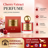 Parfum fruité cerise douce 50ml unisexe longue durée flacon en verre capuchon doré livraison depuis entrepôt étranger