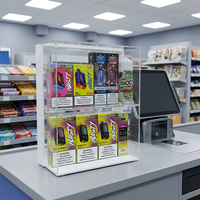 Vitrine de présentation en acrylique transparente multicouche verrouillable pour magasin de proximité