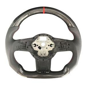 Volant en fibre de carbone pour VW <span class=keywords><strong>Golf</strong></span> <span class=keywords><strong>7</strong></span> MK7 R GTI GTE <span class=keywords><strong>GTD</strong></span> Passat B8 Tiguan MK2 Jetta avec palettes de changement de vitesse Accessoires de voiture - Product Image 3