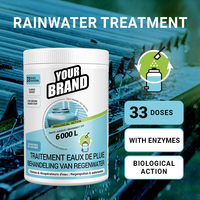 Polvo Tratador de Agua de Lluvia para Tanques de Agua de Tu Marca, Clarificador, Eliminador de Olores, Tratamiento de Agua para Cisternas Exteriores, Bioenzima 6000L 50%-80%
