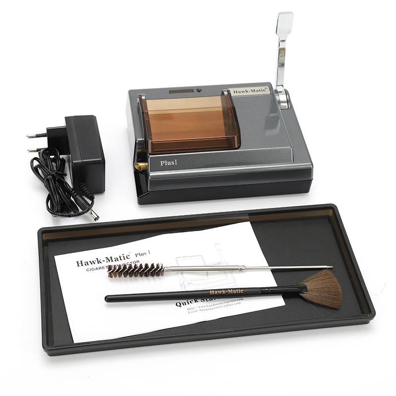 Hawkmatic, простая в эксплуатации Автоматическая сигаретная машина с серым и белым инжектором, роликовая машина с чистящими румянами