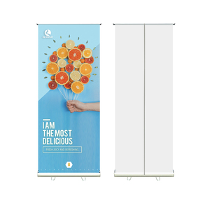 Support de bannière déroulante portable de haute qualité 85x200cm avec pieds en acier personnalisés, imperméable, pour exposition en extérieur, publicité - Product Image 4