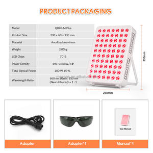 <span class=keywords><strong>Lampe</strong></span> de <span class=keywords><strong>luminothérapie</strong></span> à double onde 100W 660nm 850nm rouge, directement de l'usine, QB70-M, boîtier en aluminium, silencieuse, pour usage domestique et beauté, CE RoHS - Product Image 5