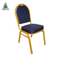 Fournisseur de la Chine en gros Chaises de banquet empilables en métal aluminium et tissu pour hôtel de mariage