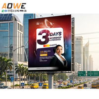 Pantallas LED Verticales AOWE de 1000 mm x 1000 mm, P2 P3.91 P4 P6 P7 P10, Panel LED para Eventos, Fondo para Publicidad Exterior
