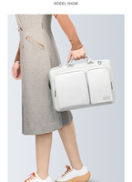 Sac à bandoulière pour ordinateur portable de grande capacité 16 pouces en Oxford, étanche, avec fermeture éclair, durable, pour PC portable