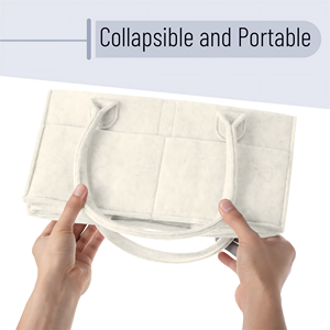 Bolsa de Almacenamiento para Toallitas de Bebé, Cesta con Compartimentos para el Cuidado del Bebé, Organizador de Contenedores de Pañales para Recién Nacidos - Product Image 3