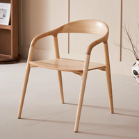 Fauteuil de Table en Bois Massif Style Nordique Tendance, Nouveau Design, Grande Vente en Gros, pour Salle à Manger et Restaurant