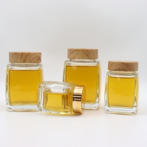 Bán buôn 180ml <span class=keywords><strong>360ml</strong></span> vuông thủy tinh rỗng chai thủy tinh mật ong mứt <span class=keywords><strong>Jar</strong></span> với nắp kim loại - Product Image 1