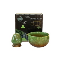 Bol à matcha avec bec verseur, outils à matcha, ensemble de brosses et ustensiles de mélange, style japonais, céramique émaillée au four, cérémonie du thé Dehua