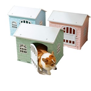Nichoir pour chien en plastique rectangulaire respirant pour petit chien, utilisation intérieure et extérieure - Product Image 5